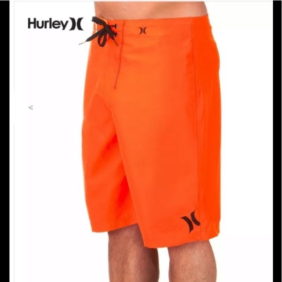 NWT Hurley Neon Orange Board Shorts Sz 30 or 31 - Picture 3 of 8